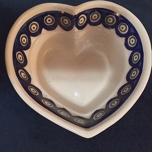 Boleslawiec heartshaped bowl